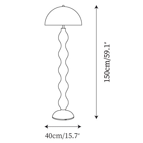 Retro Drop Arc Metal Floor Lamp