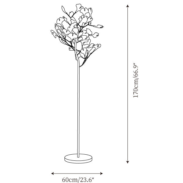 Muse Gingko Leaf Shadow Floor Lamp