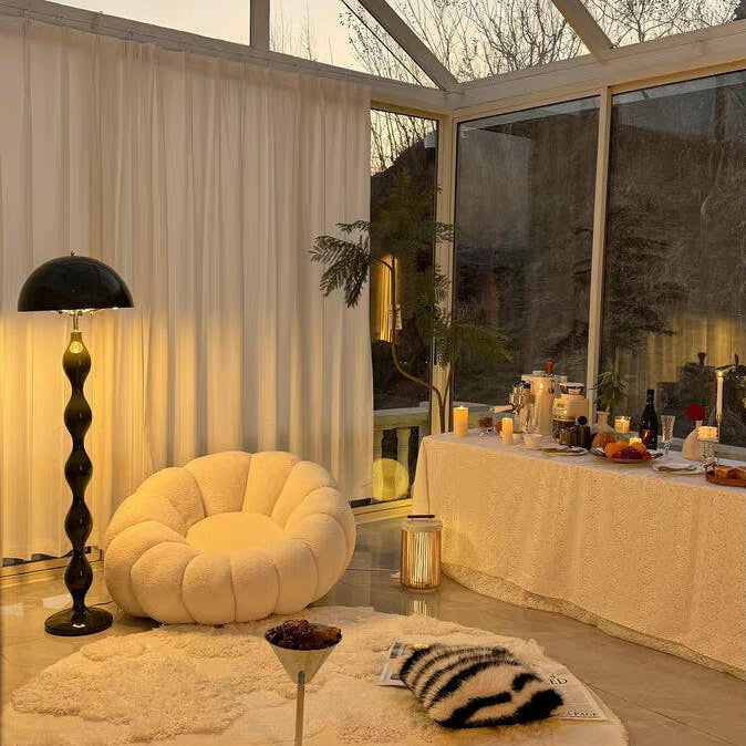 Retro Drop Arc Metal Floor Lamp