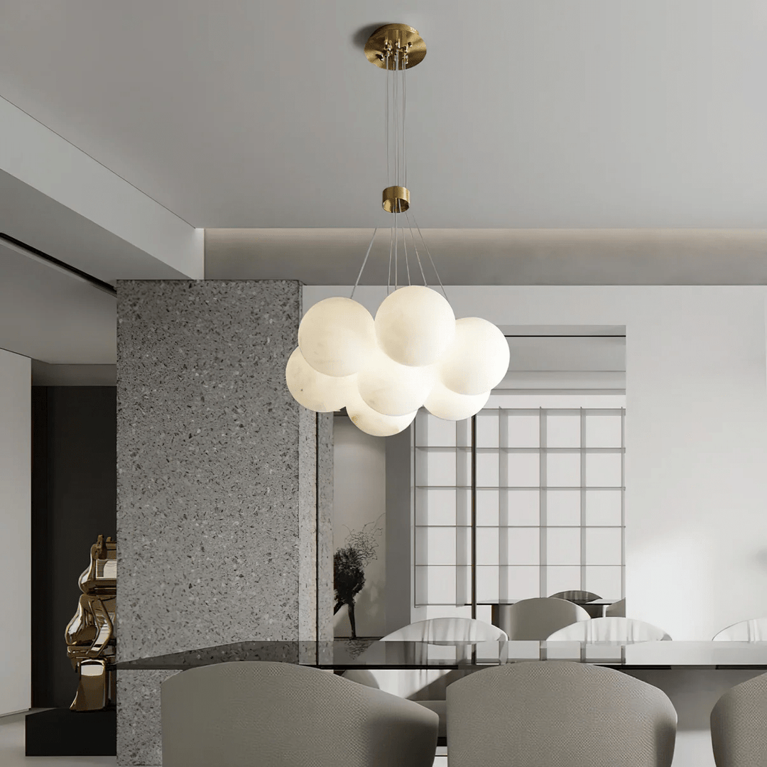 Alabaster Balls Chandelier-Artelux Atelier