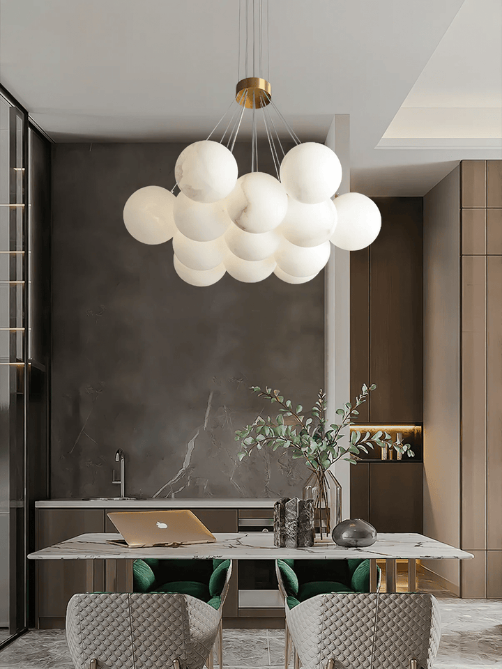 Alabaster Balls Chandelier-Artelux Atelier