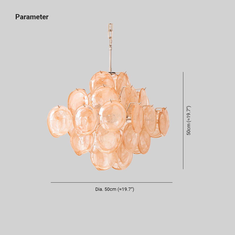 Muse Apricot Murano Glass Chandelier