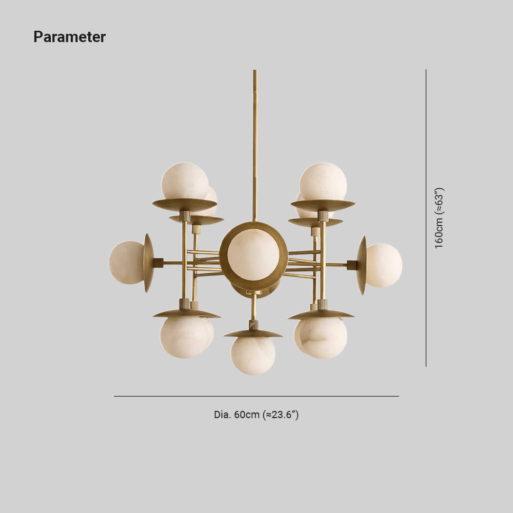 Artelux Cara Alabaster Globe Chandelier