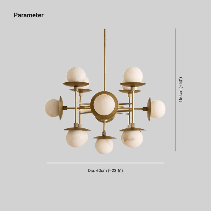 Artelux Cara Alabaster Globe Chandelier