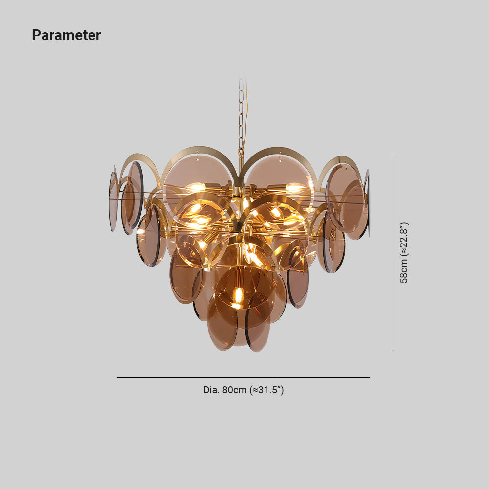 Muse Murano Glass Disc Chandelier