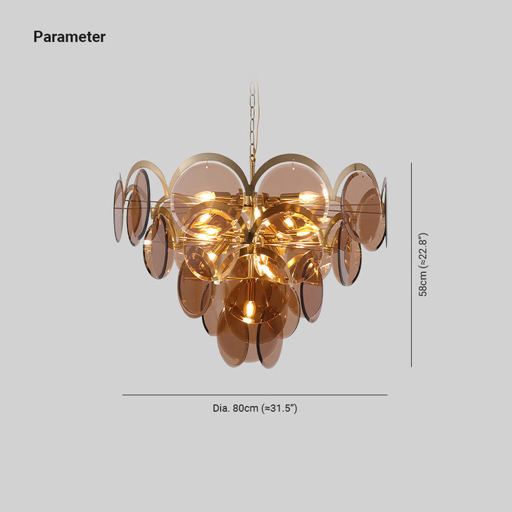 Muse Murano Glass Disc Chandelier