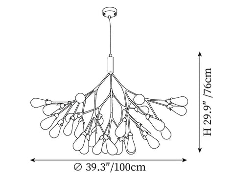 Muse Modern Sputnik Brass Chandelier