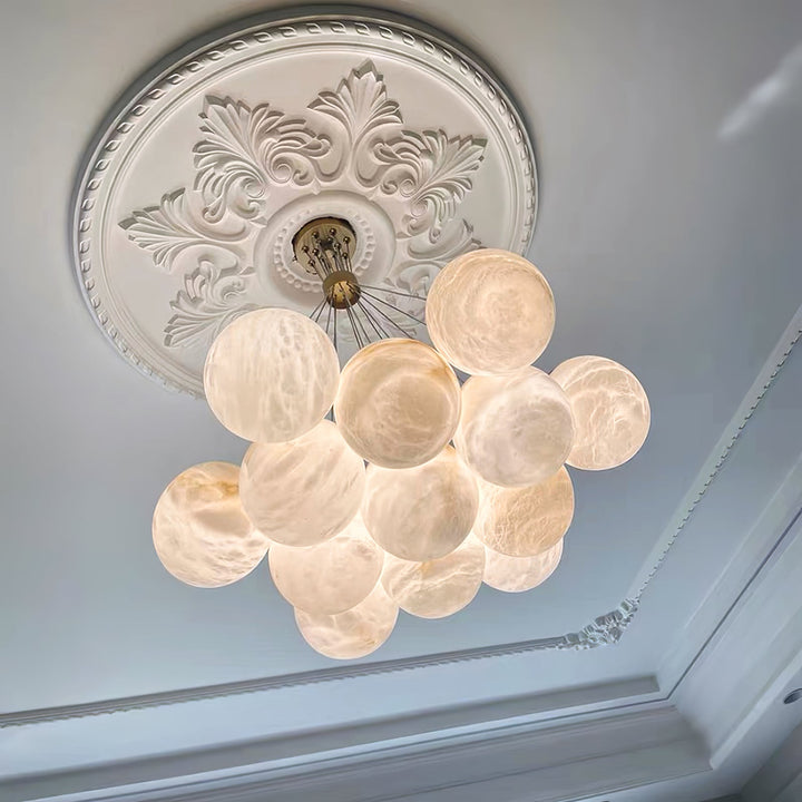 Alabaster Balls Chandelier-Artelux Atelier