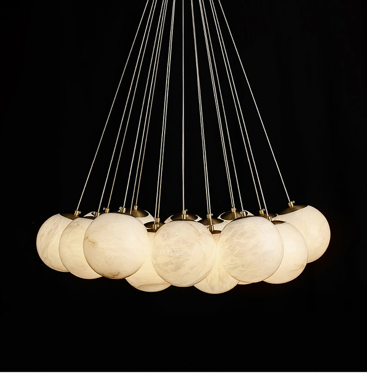Alabaster Balls Chandelier-Artelux Atelier