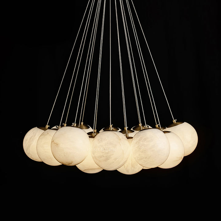 Alabaster Balls Chandelier-Artelux Atelier