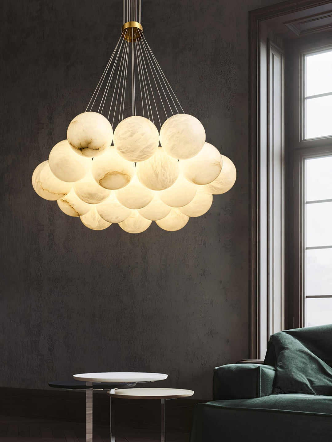 Alabaster Balls Chandelier-Artelux Atelier