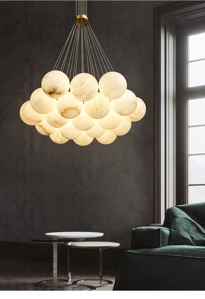 Alabaster Balls Chandelier-Artelux Atelier