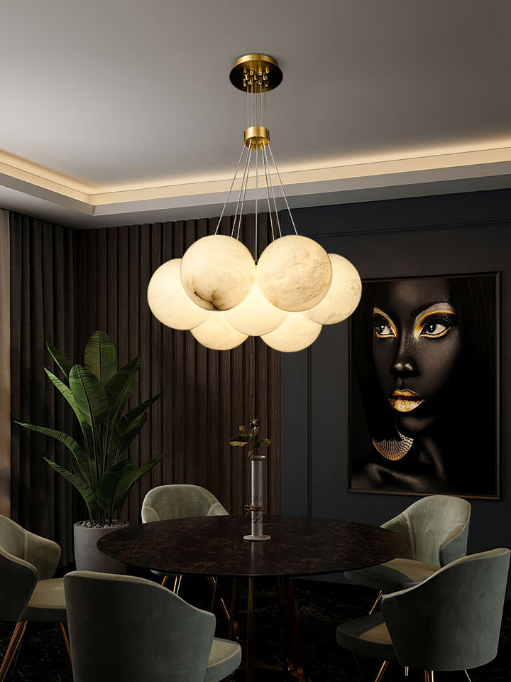 Alabaster Balls Chandelier-Artelux Atelier