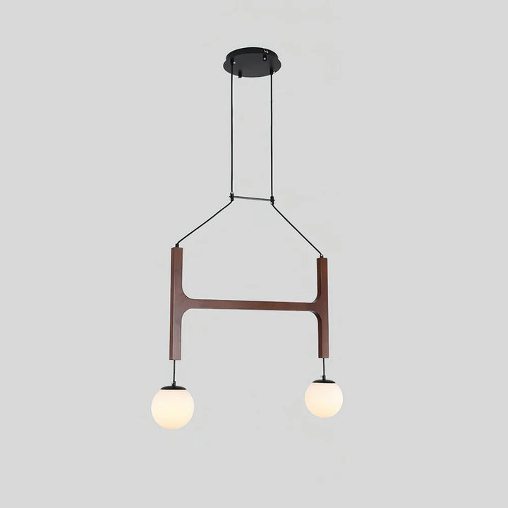 Hakka Modern Geometric Wooden Chandelier