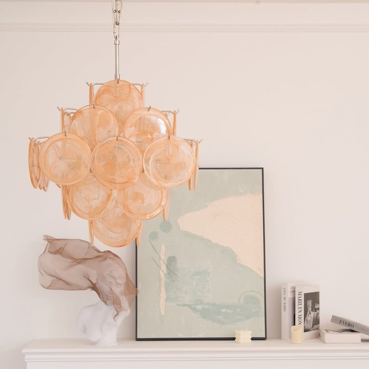 Aurelia Apricot Murano Glass Chandelier-Artelux Atelier