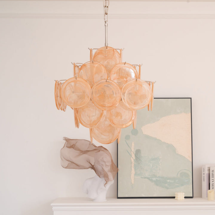 Aurelia Apricot Murano Glass Chandelier-Artelux Atelier