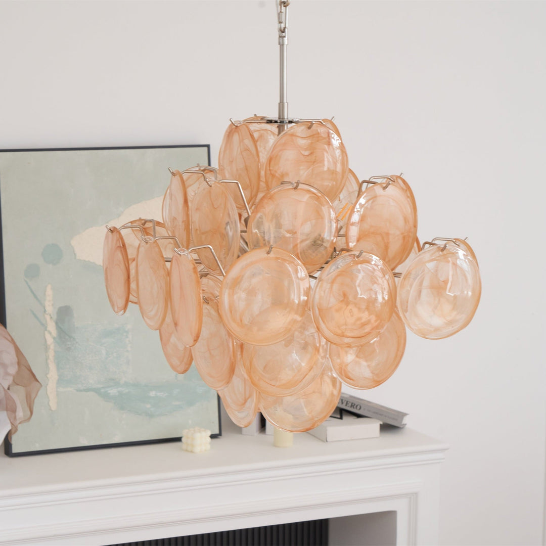 Aurelia Apricot Murano Glass Chandelier-Artelux Atelier
