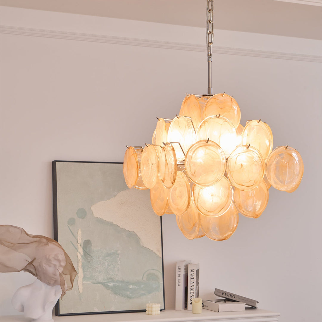 Aurelia Apricot Murano Glass Chandelier-Artelux Atelier