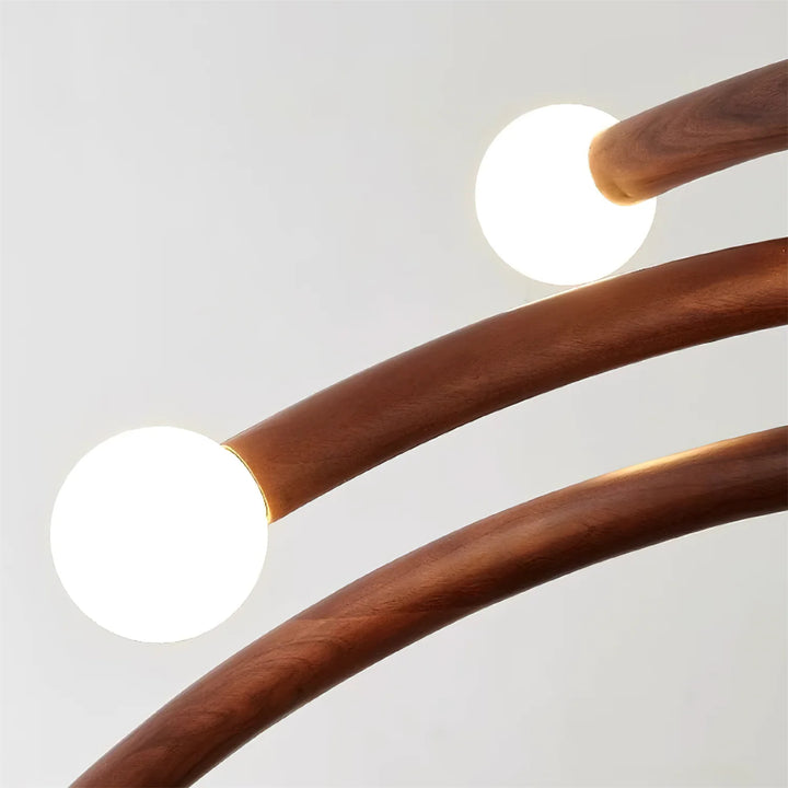 Drift Arc Wood Sculptural Chandelier