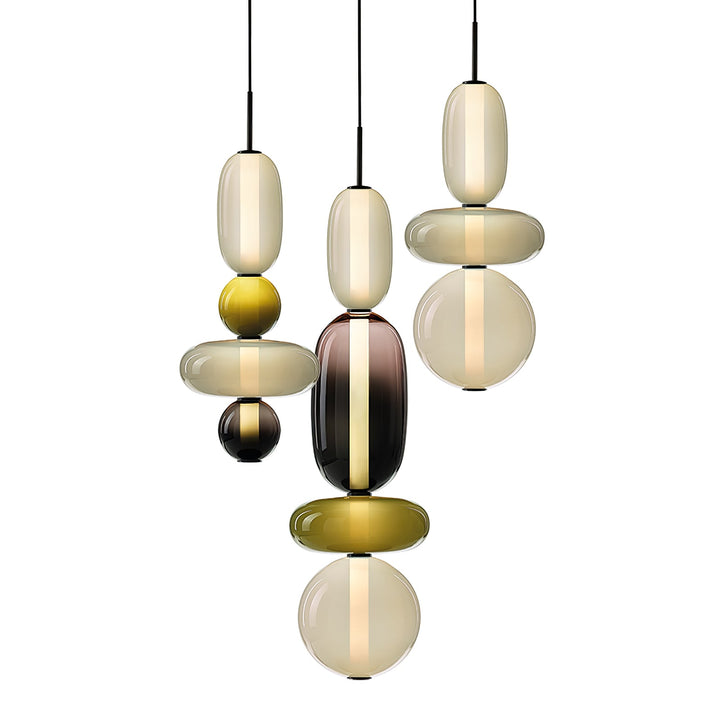 Amber Drop Glass Pendant Light-Artelux Atelier