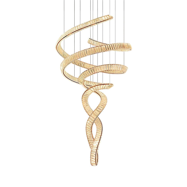 Long Spiral Crystal Chandelier-Artelux Atelier