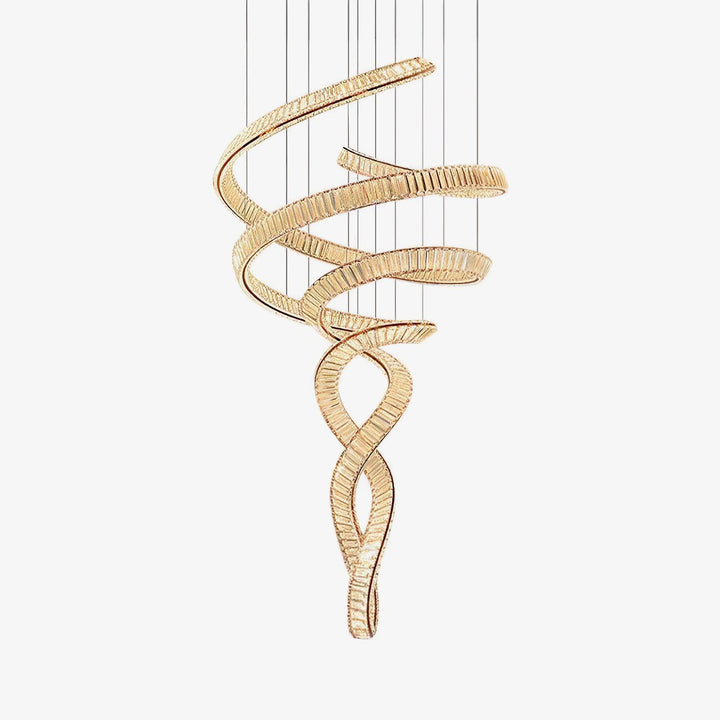 Long Spiral Crystal Chandelier-Artelux Atelier