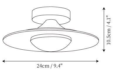 Axis Wood Brass Ceiling Lamp