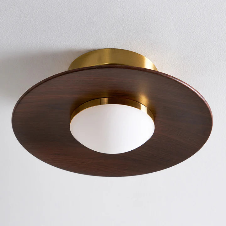 Axis Wood Brass Ceiling Lamp