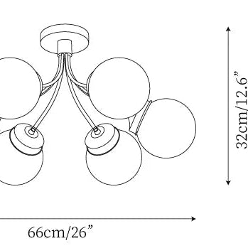 Halo Globe Glass Ceiling Light