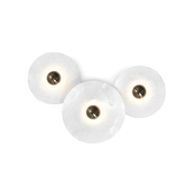 Artelux Round Alabaster Combination Wall Lamp