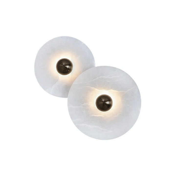 Artelux Round Alabaster Combination Wall Lamp