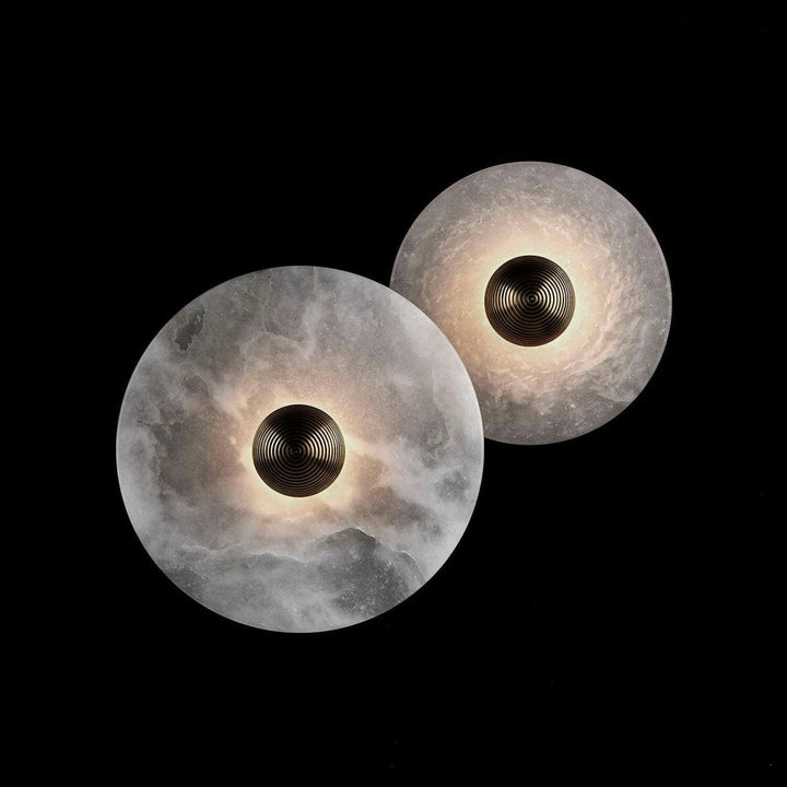 Artelux Round Alabaster Combination Wall Lamp