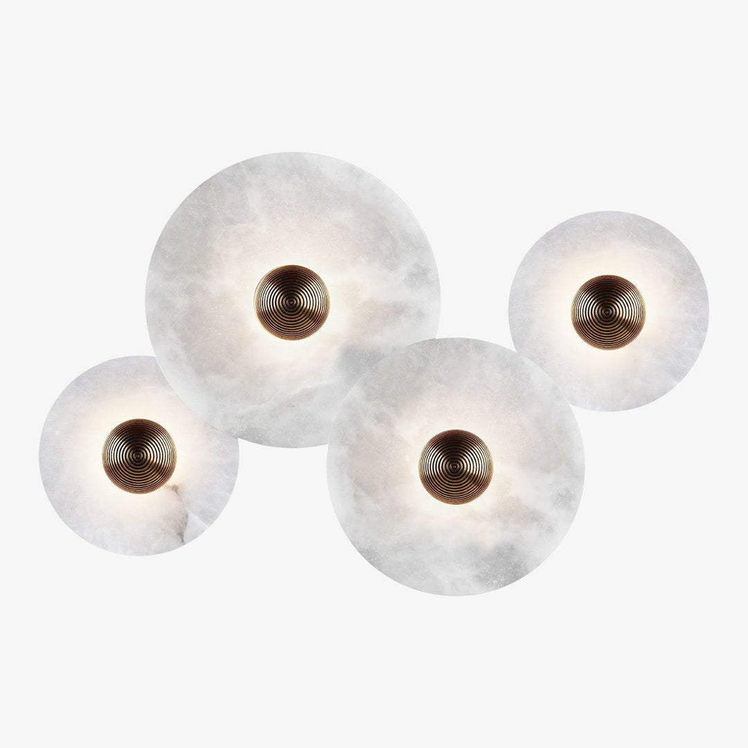 Artelux Round Alabaster Combination Wall Lamp