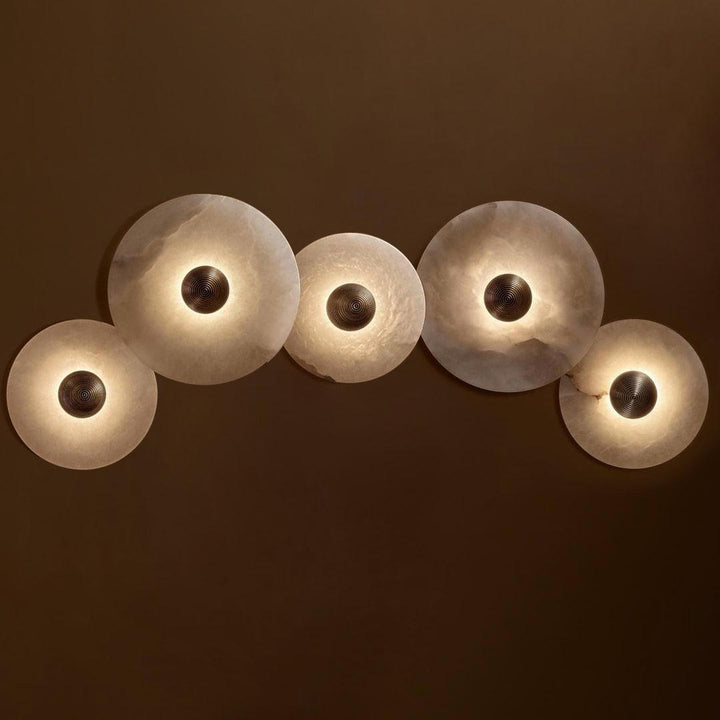 Artelux Round Alabaster Combination Wall Lamp