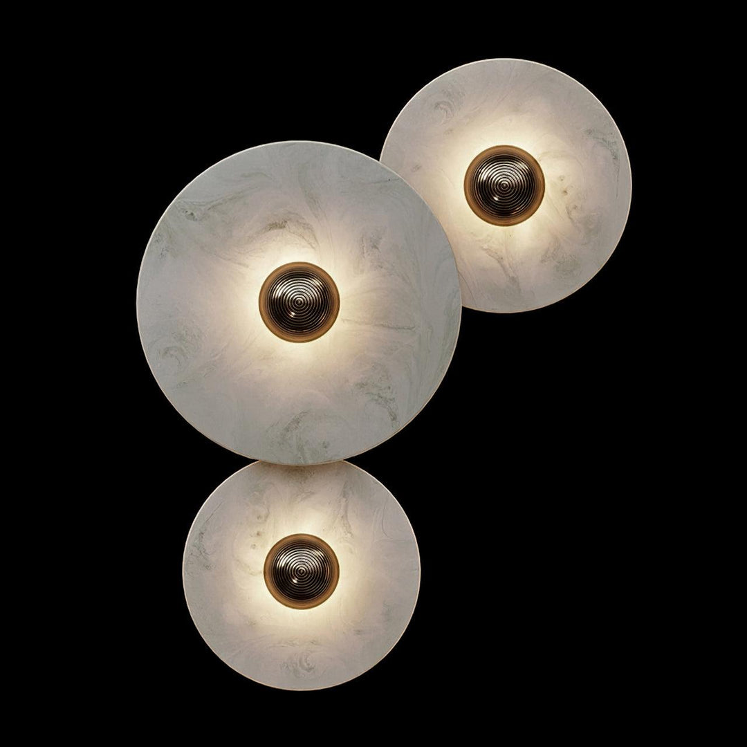 Artelux Round Alabaster Combination Wall Lamp