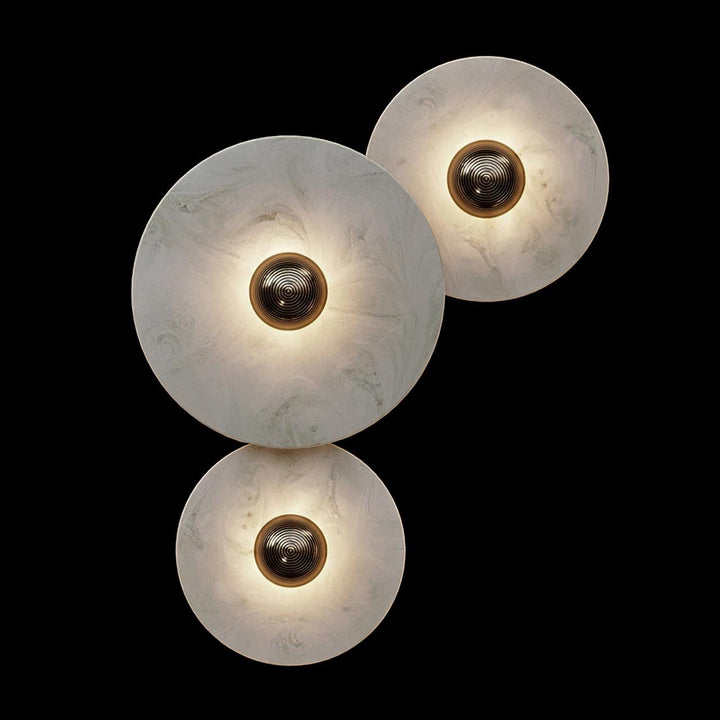 Artelux Round Alabaster Combination Wall Lamp