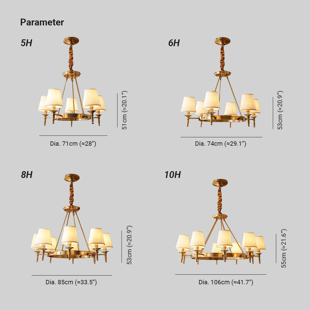 Artelux Antique Brass Chandelier