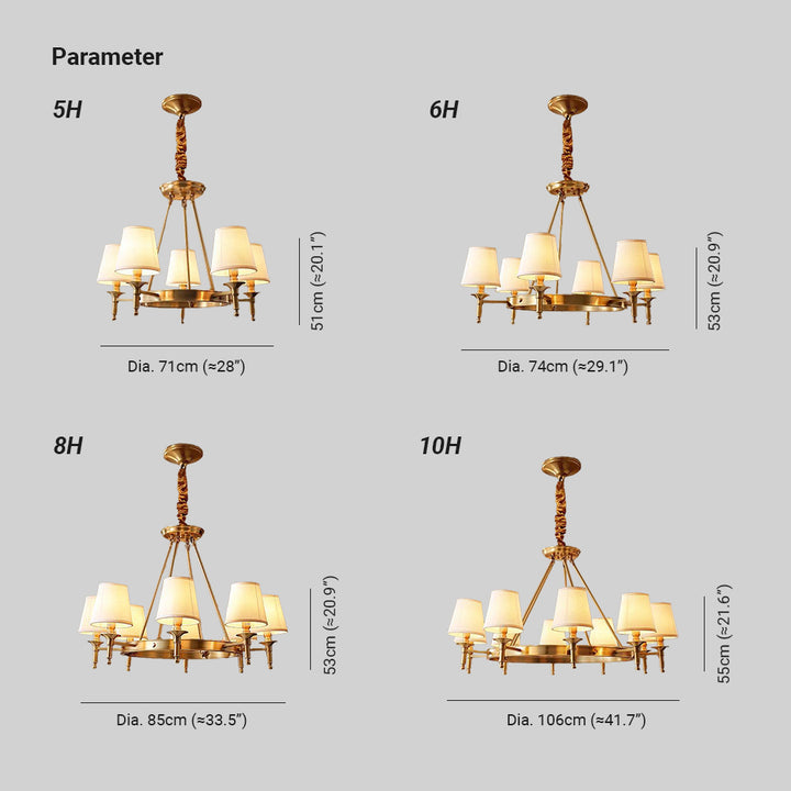 Artelux Antique Brass Chandelier