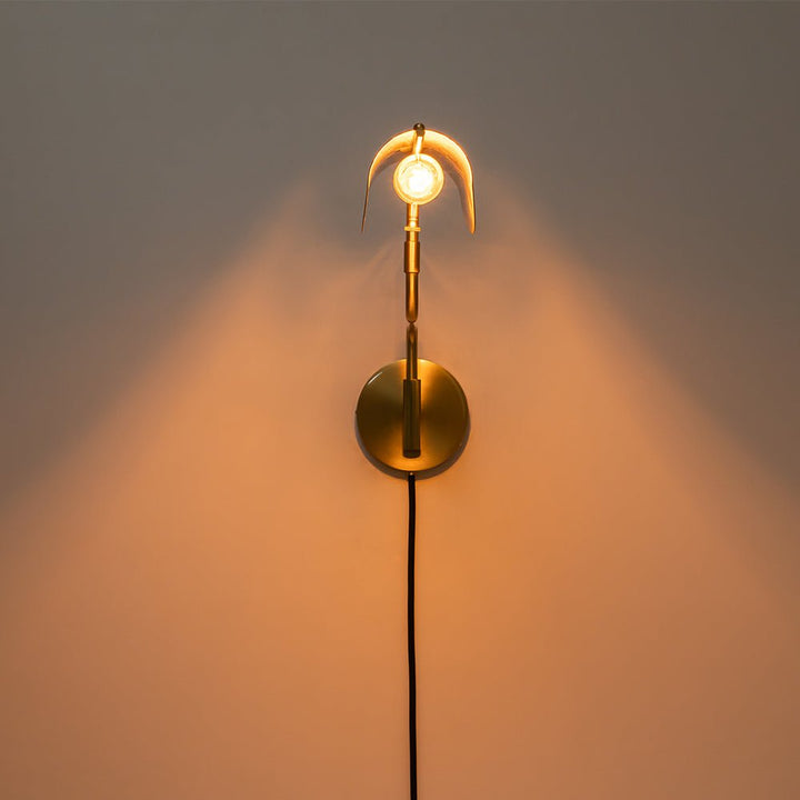 Aged Brass 1-Light Swing Arm Plug In Wall Sconce-Artelux Atelier