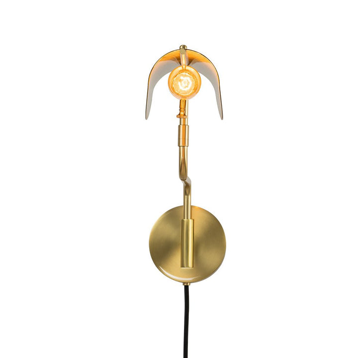 Aged Brass 1-Light Swing Arm Plug In Wall Sconce-Artelux Atelier