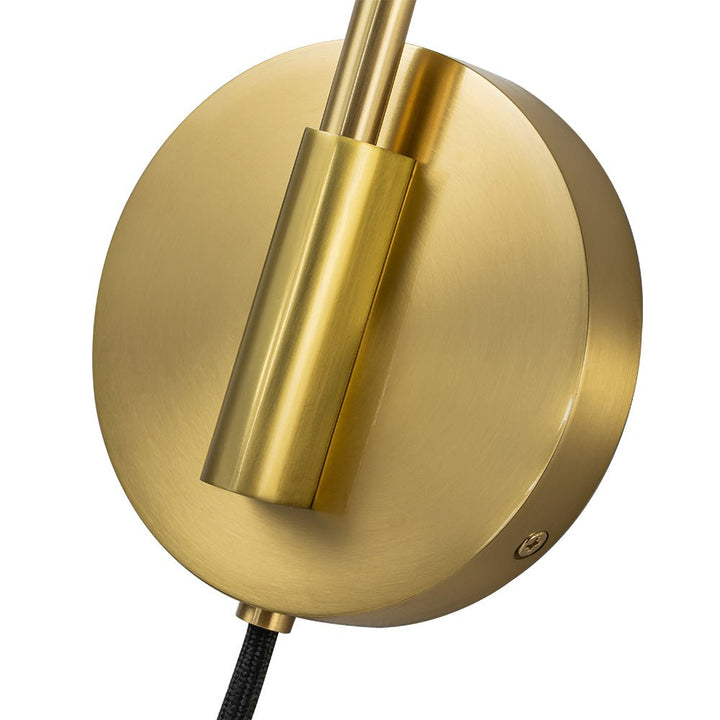 Aged Brass 1-Light Swing Arm Plug In Wall Sconce-Artelux Atelier