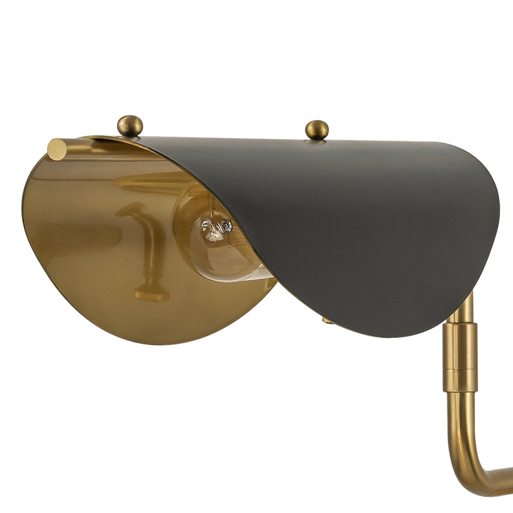 Aged Brass 1-Light Swing Arm Plug In Wall Sconce-Artelux Atelier