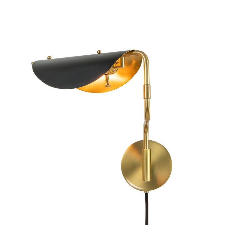 Aged Brass 1-Light Swing Arm Plug In Wall Sconce-Artelux Atelier