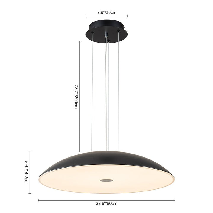 Minimalist Wide Flat Dome Dimmable LED Pendant Light-Artelux Atelier
