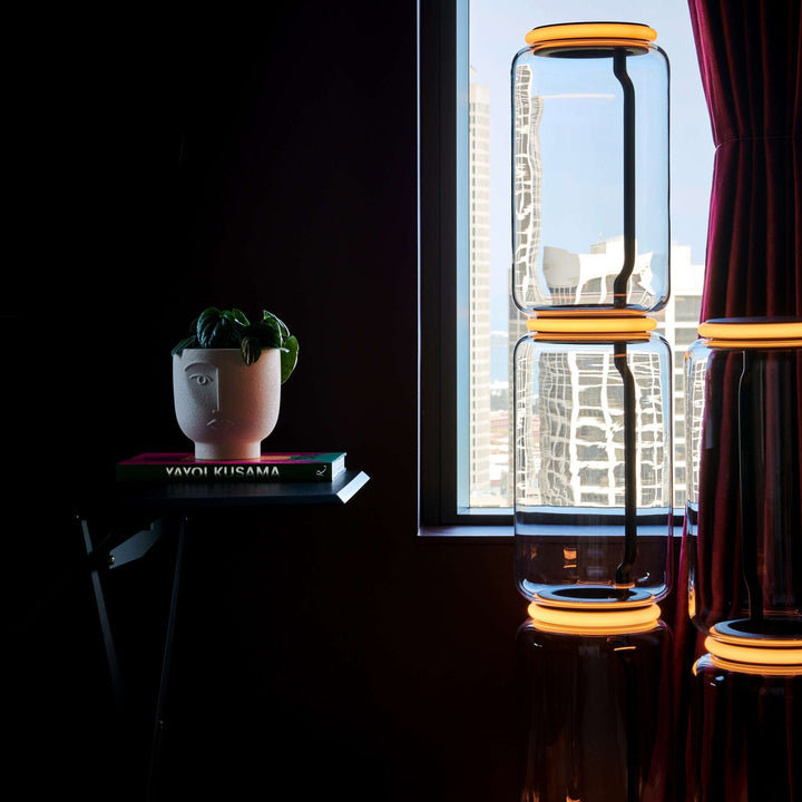 Bamboo Glass Floor Lamp-Artelux Atelier