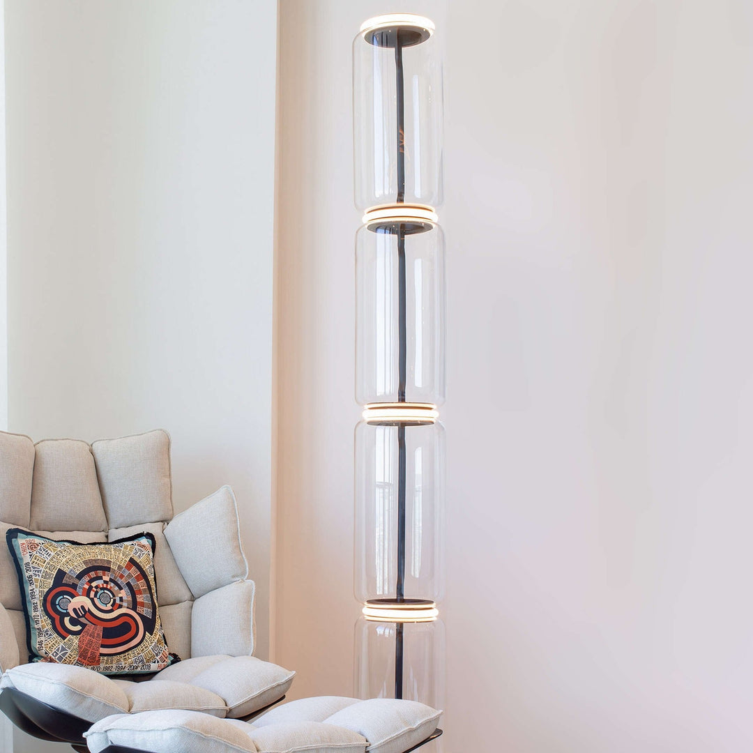 Bamboo Glass Floor Lamp-Artelux Atelier